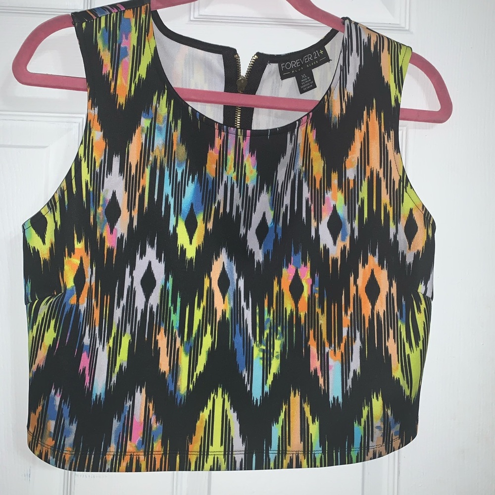 Forever 21 plus-size XL MULTICOLOR CRop top